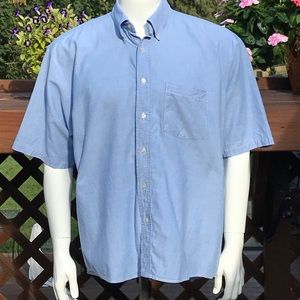 Forsyth Private Collection Dress Shirt 16 1/2 Blue Oxford Button Down